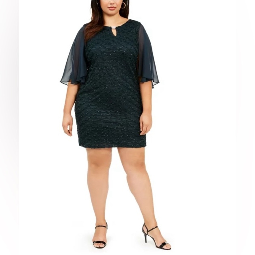 Connected apparel,Elegant Multi occasions Dress, Black Dress, size 10.